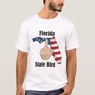 Bandera del dedo medio de la camiseta de la remera