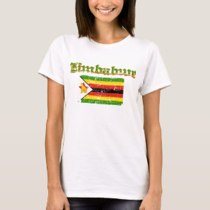 Bandera del diseño de la camiseta de Zimbabwe