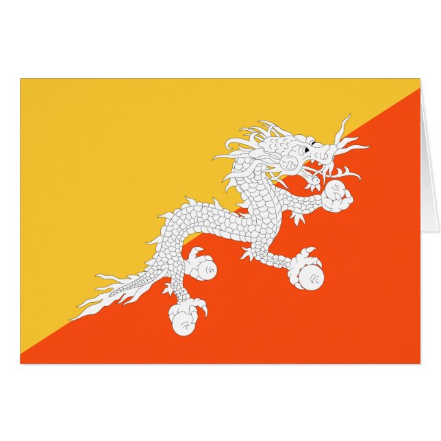 Bandera del dragón trueno de Bután (Anverso (Horizontal))