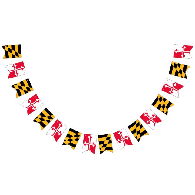 Bandera del empavesado de la bandera de Maryland - (Todo)