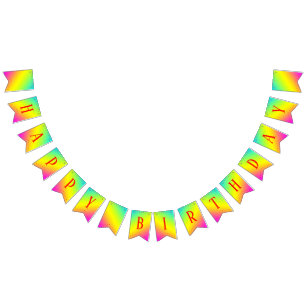 Bandera del empavesado del feliz cumpleaños