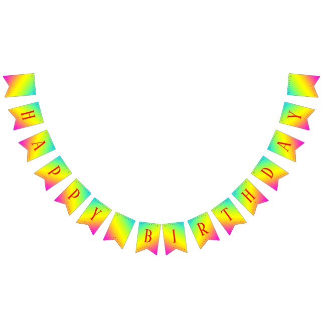 Bandera del empavesado del feliz cumpleaños (Todo)