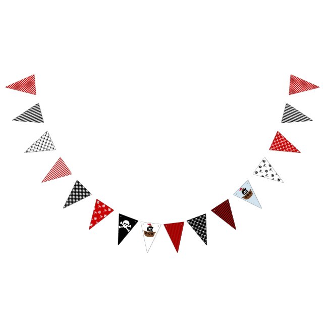 Bandera del empavesado del fiesta del pirata (Todo)