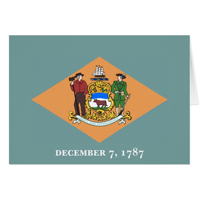 Bandera del Estado de Delaware (Anverso (Horizontal))
