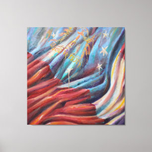 Bandera del estado de Georgia - Imprimir lienzo