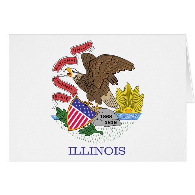 Bandera del estado de Illinois (Anverso (Horizontal))