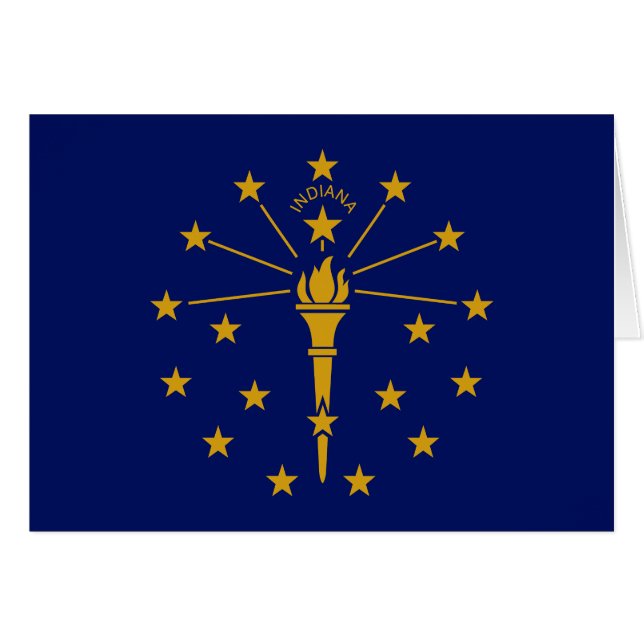 Bandera del Estado de Indiana (Anverso (Horizontal))