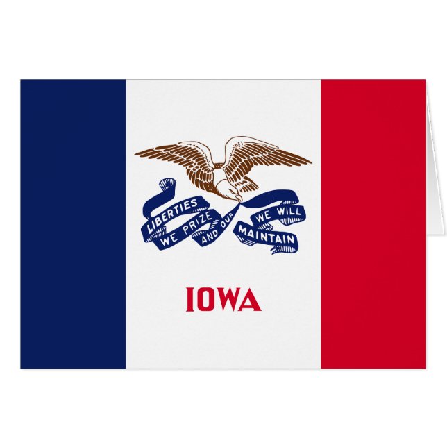Bandera del estado de Iowa (Anverso (Horizontal))