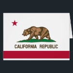 Bandera del estado de la República de California<br><div class="desc">Bandera estatal patriótica de la República de California.</div>