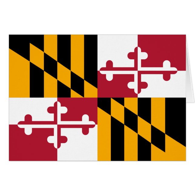 Bandera del Estado de Maryland vibrante (Anverso (Horizontal))