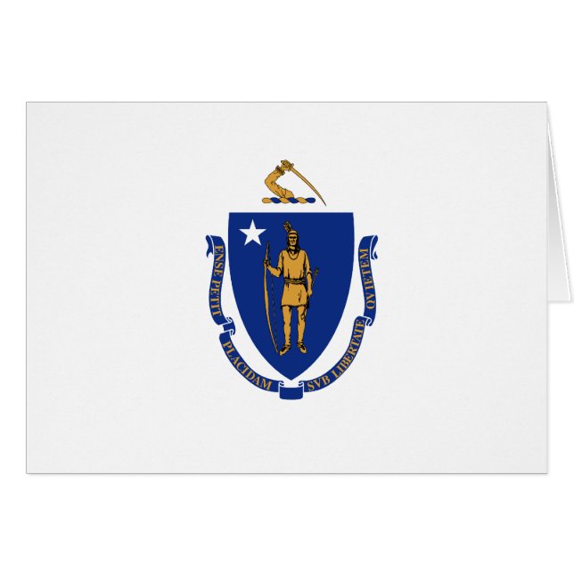 Bandera del estado de Massachusetts (Anverso (Horizontal))