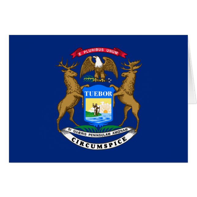 Bandera del estado de Michigan (Anverso (Horizontal))