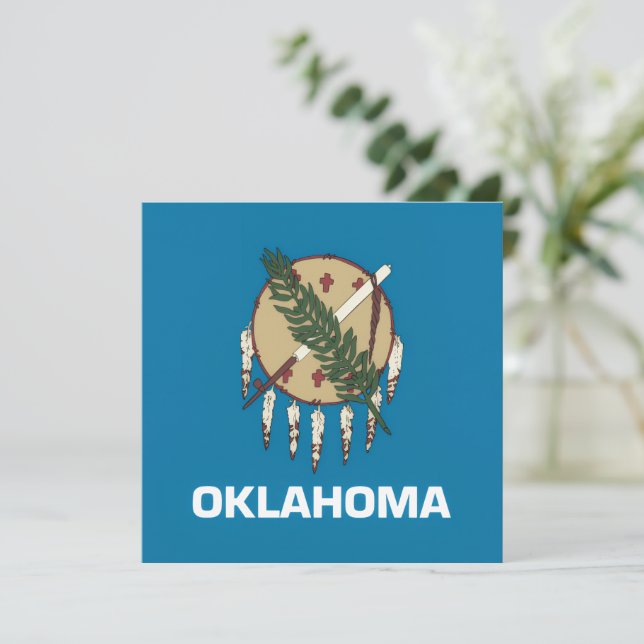 bandera del estado de Oklahoma (Anverso de pie)