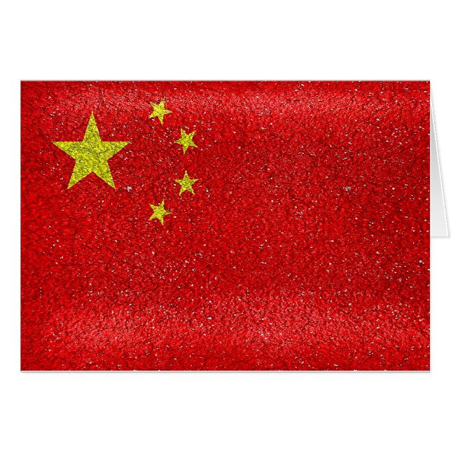 Bandera del estilo del Grunge de China (Anverso (Horizontal))