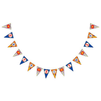 Bandera del feliz cumpleaños del circo del