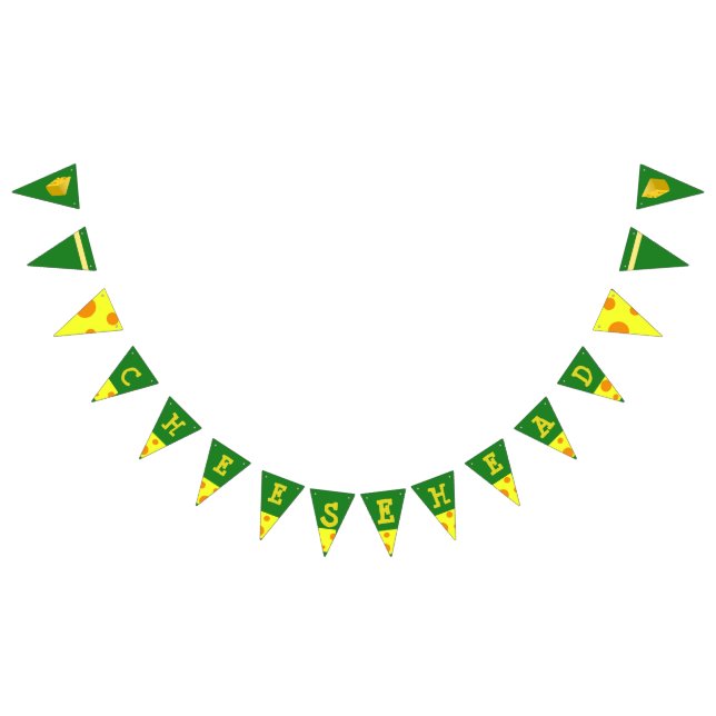 Bandera del fiesta de Wisconsin Cheesehead (Todo)