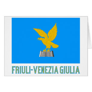Bandera del Friuli-Venezia Giulia con nombre