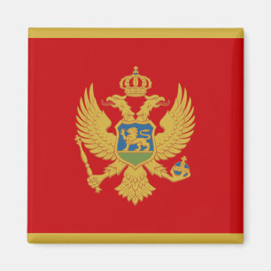 Bandera del imán de Montenegro