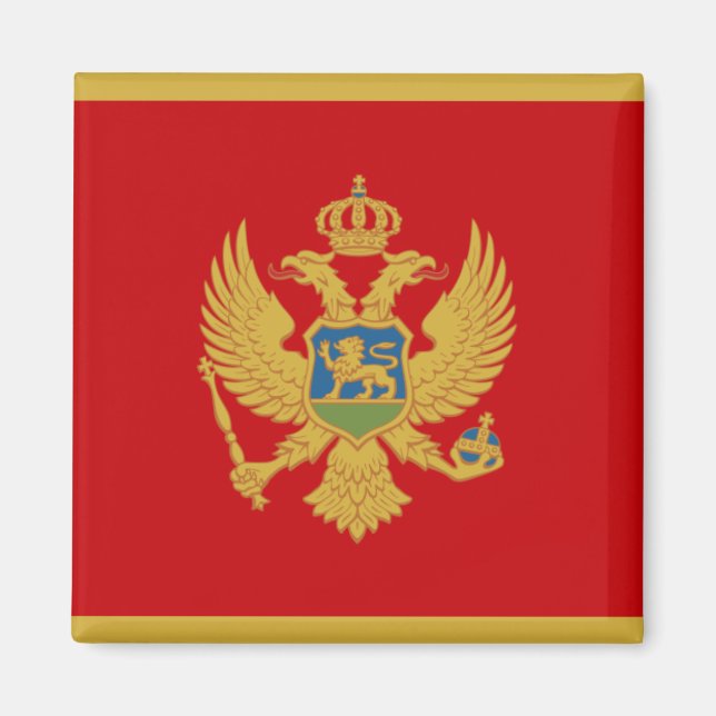Bandera del imán de Montenegro (Frente)