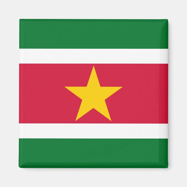 Bandera del imán de Suriname (Frente)