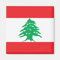 Bandera del imán del Líbano