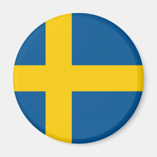 Bandera del imán redondo de Suecia