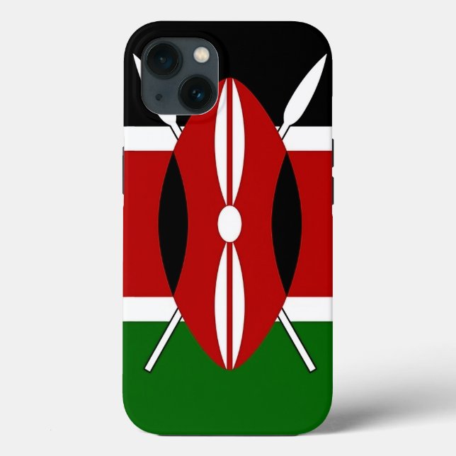 Bandera del iPhone 13 Funda de Apple Mate Kenya (Reverso )