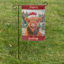 Bandera del Jardín de Vacaciones de la vaca Highla