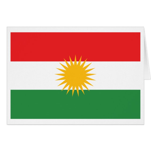 Bandera del Kurdistan (Anverso (Horizontal))