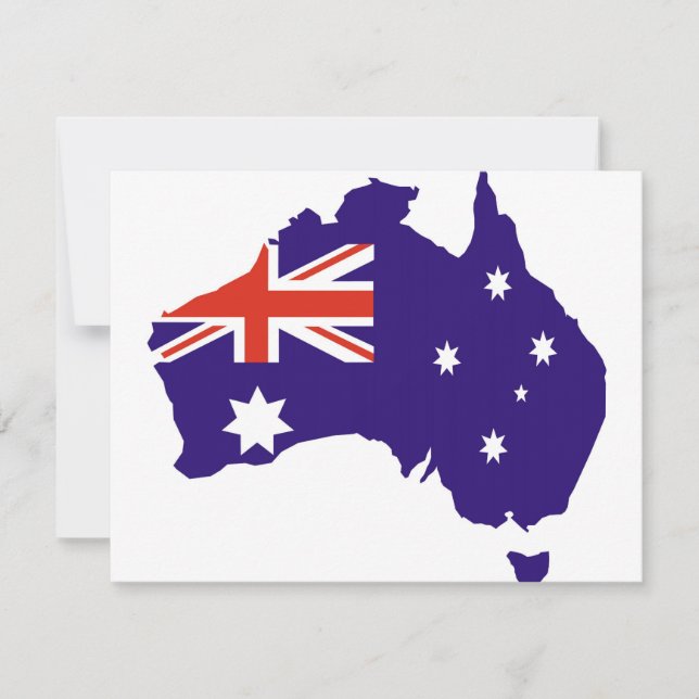 Bandera del mapa azul australiano (Anverso)
