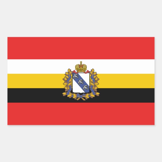 Bandera del óblast de Kursk Pegatina rectangular (Anverso)