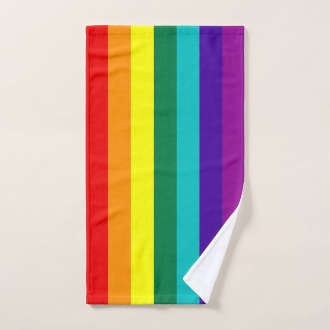 Bandera del Orgullo Arcoiris de 7 bandas (Toalla de mano)