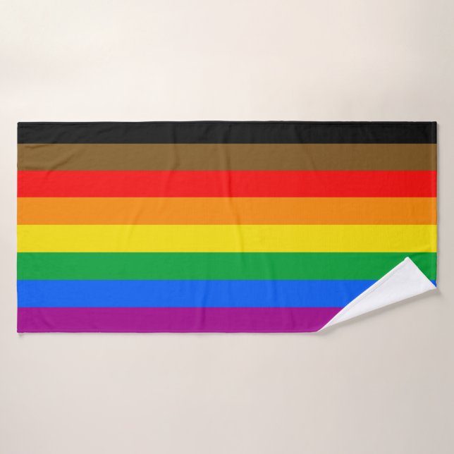 Bandera del Orgullo Arcoíris de Filadelfia (Toalla de baño)