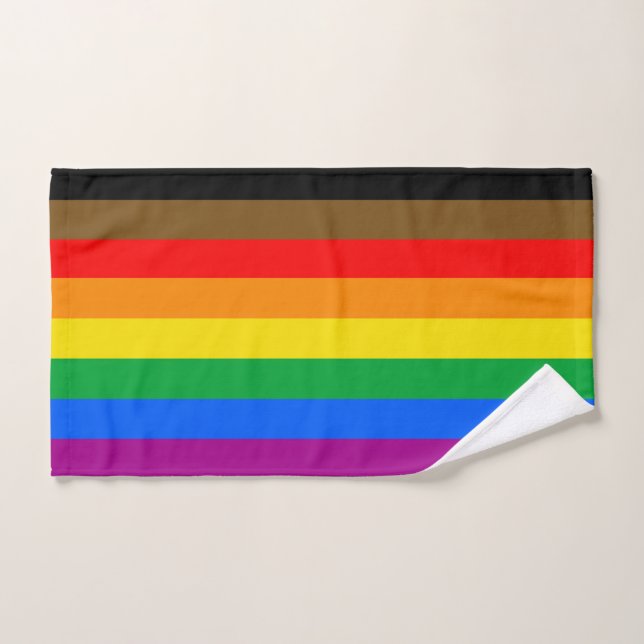 Bandera del Orgullo Arcoíris de Filadelfia (Toalla de mano)