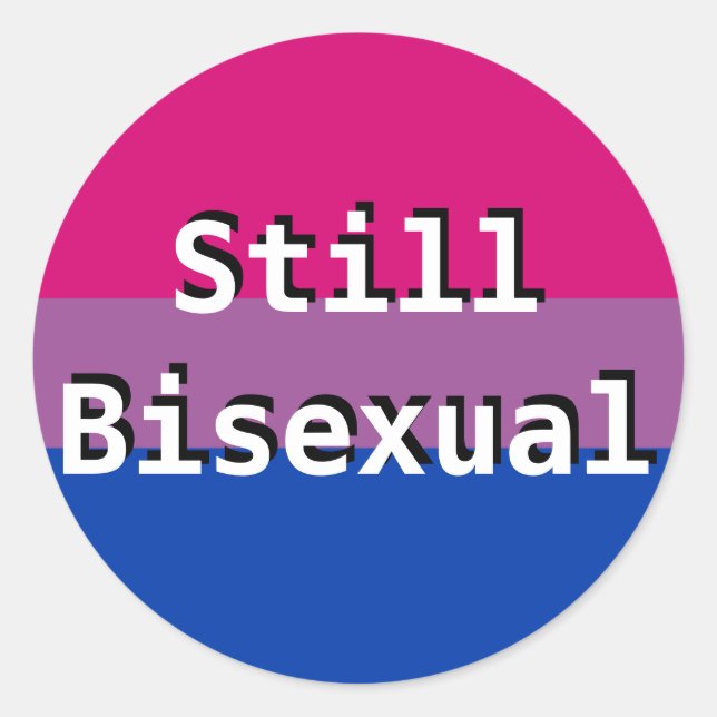 Bandera del Orgullo Bi+ aún Pegatinas bisexuales (Anverso)