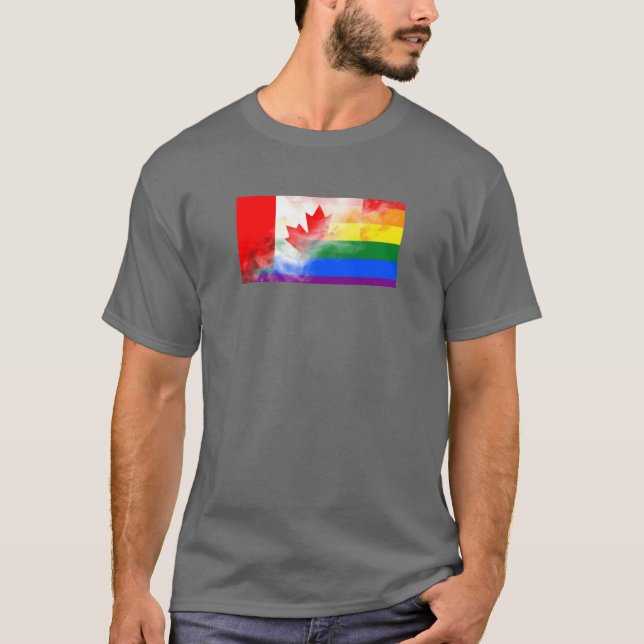 Bandera del Orgullo de Canadá lgbtqia2s+ Camisa (Anverso)