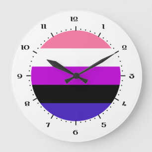 Bandera del Orgullo de Género Reloj grande
