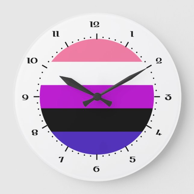 Bandera del Orgullo de Género Reloj grande (Anverso)