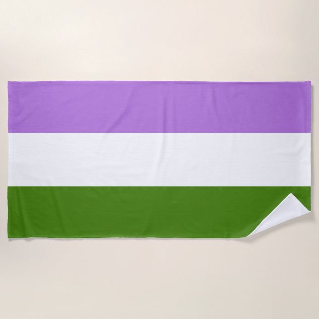 Bandera del Orgullo de Género Toalla de Playa (Anverso)