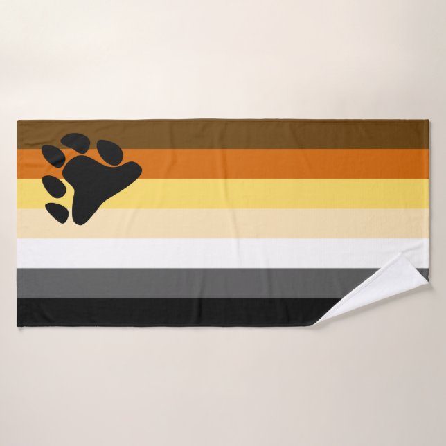 Bandera del orgullo del oso (Toalla de baño)