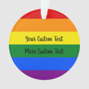 Bandera del Orgullo Gay con texto Adorno