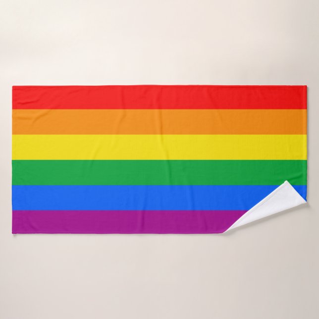 Bandera del orgullo gay LGBTQ+ (Toalla de baño)