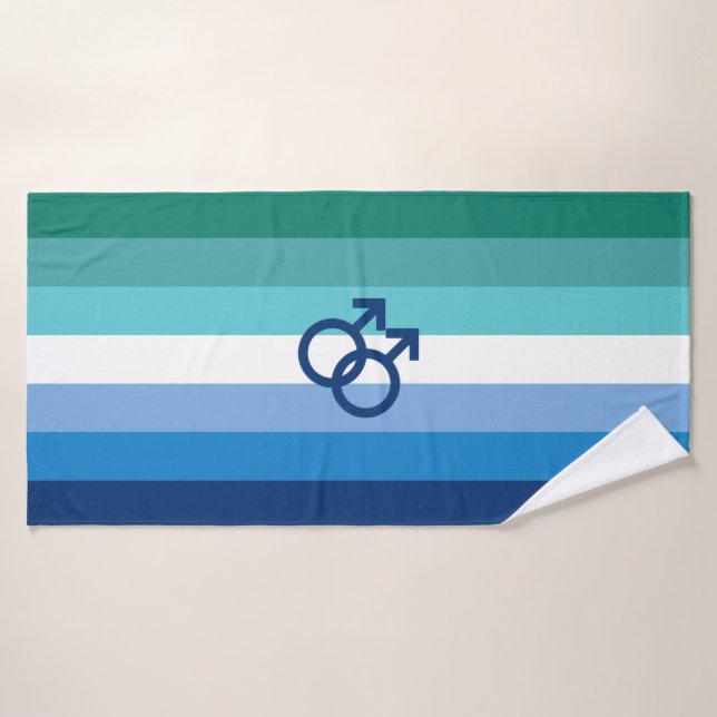 Bandera del Orgullo Gay Masculino MLM (Toalla de baño)