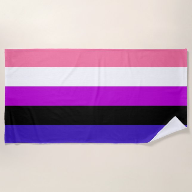 Bandera del Orgullo Génesis Toalla de Playa (Anverso)
