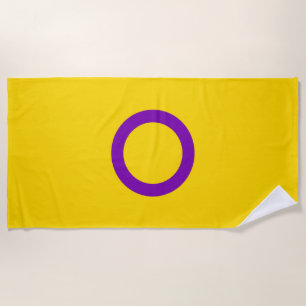 Bandera del Orgullo Intersexual Toalla de playa