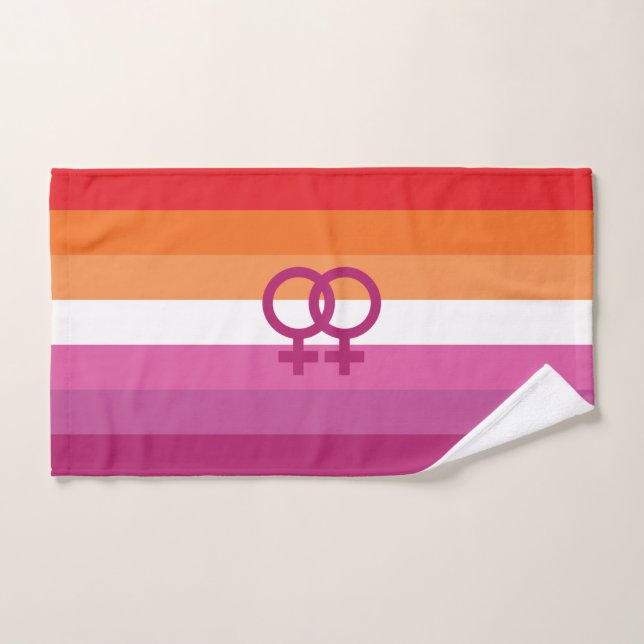 Bandera del Orgullo Lesbiana WLW (Toalla de mano)