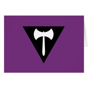 Bandera del Orgullo Lesbiano Hacha Púrpura