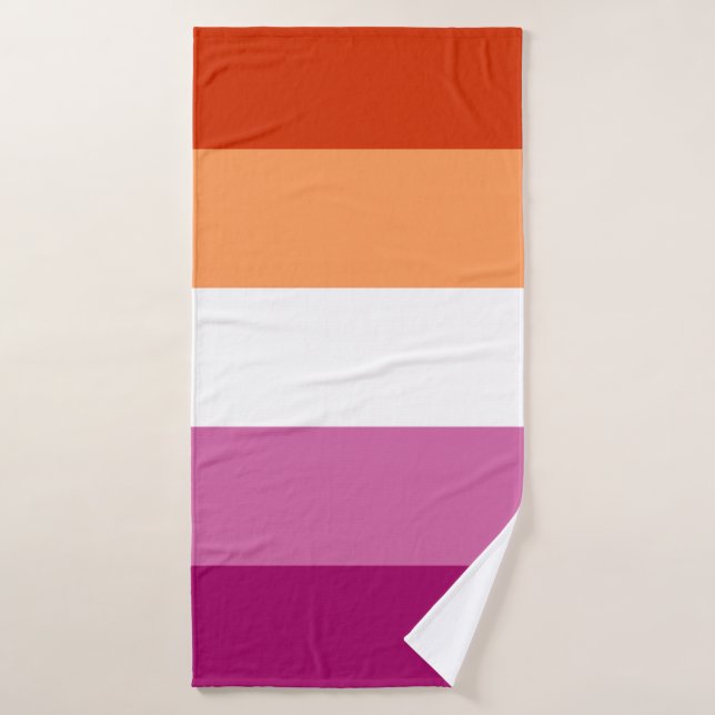 Bandera del Orgullo Lesbiano LGBTQ (Toalla de baño)