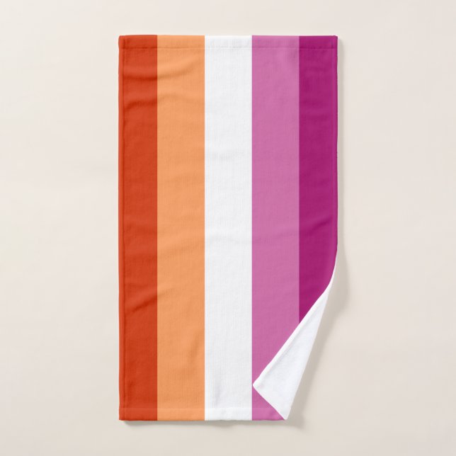 Bandera del Orgullo Lesbiano LGBTQ (Toalla de mano)