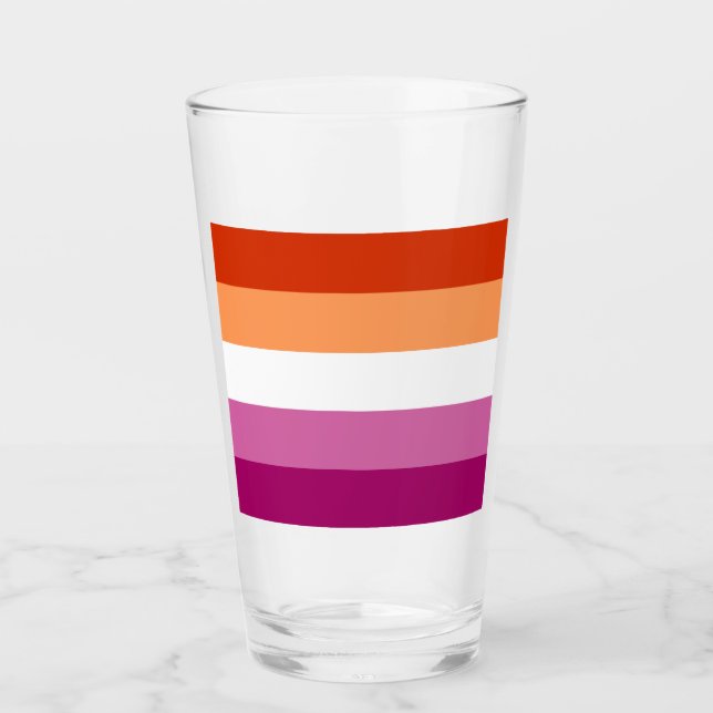 Bandera del Orgullo Lesbiano LGBTQ (Anverso)